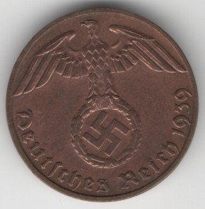 1 Reichspfennig reverse