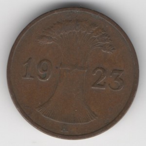 1 Pfennig reverse