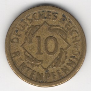 Weimarer Republik coins 10 Pfennig