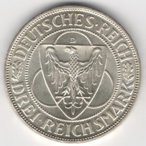 Weimarer Republik coins 3 Mark