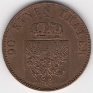 Preußen 4 Pfennige 1858 reverse