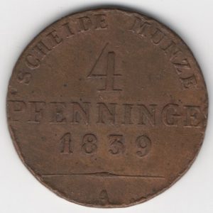 Preußen 4 Pfennig 1939 A obverse