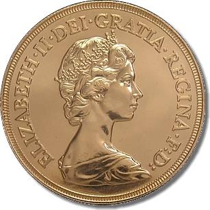 1984 Royal Mint Gold £5 Obverse