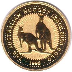 1998 Perth Mint Gold Nugget Reverse
