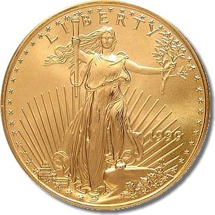 1999 United States $25 Gold Eagle Obverse