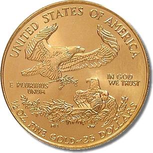 1999 United States $25 Gold Eagle Reverse