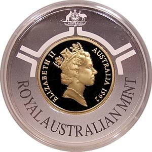 1992 Women In Sport $1 Australian Aluminium Bronze Proof Capsule