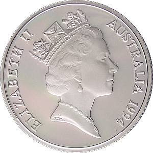 1994 Dollar Decade Coin Fair Silver Proof $1 Obverse