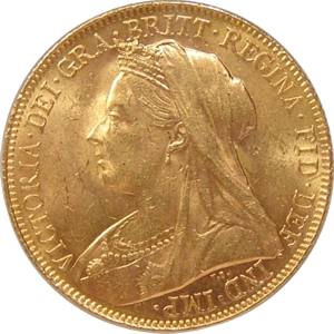 1901P Perth Mint Gold Sovereign Obverse