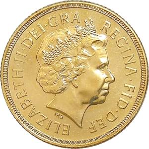 2002 Royal Mint Gold Sovereign Obverse
